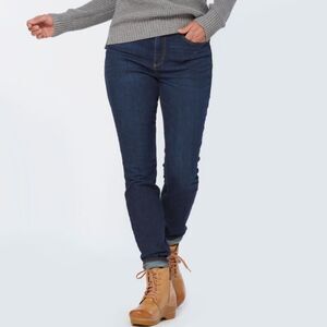 Duluth Trading Co Flex Jeans Daily Denim Dark Wash Size 8x29 Slim Straight Leg